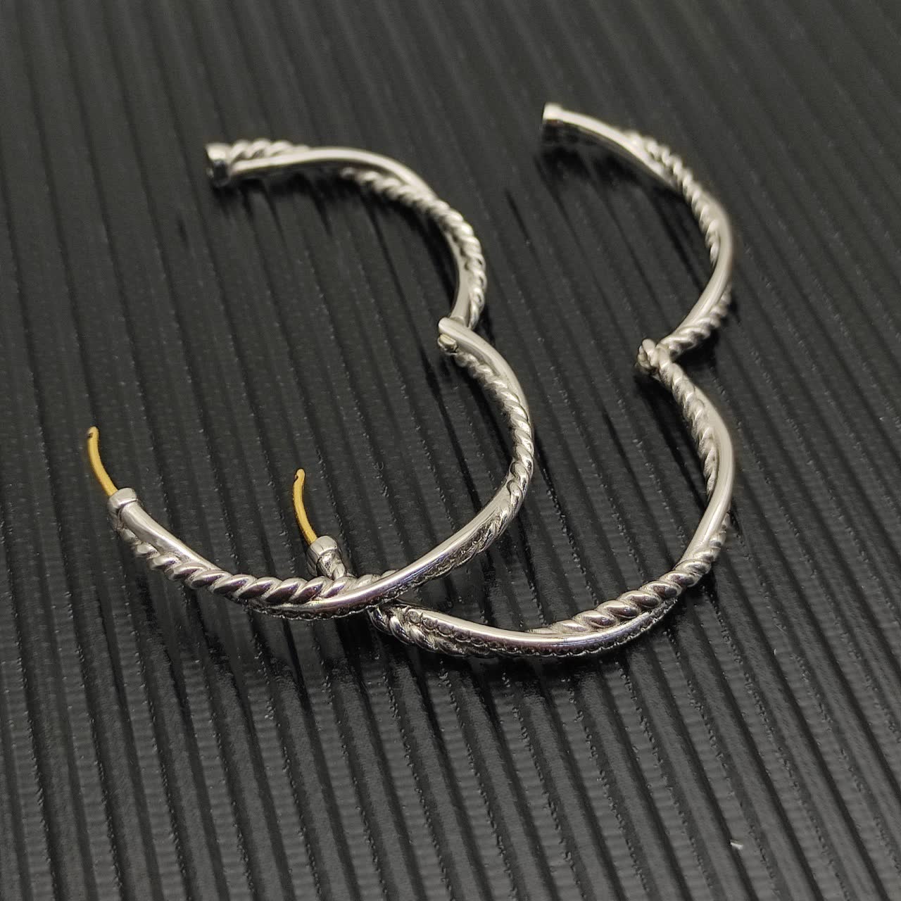 David Yurman Twisted Leaf Hoop Earrings